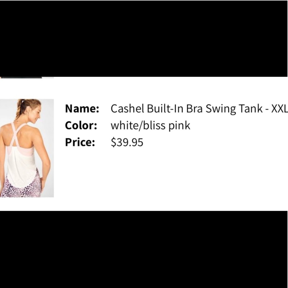 Fabletics cashel swing tank